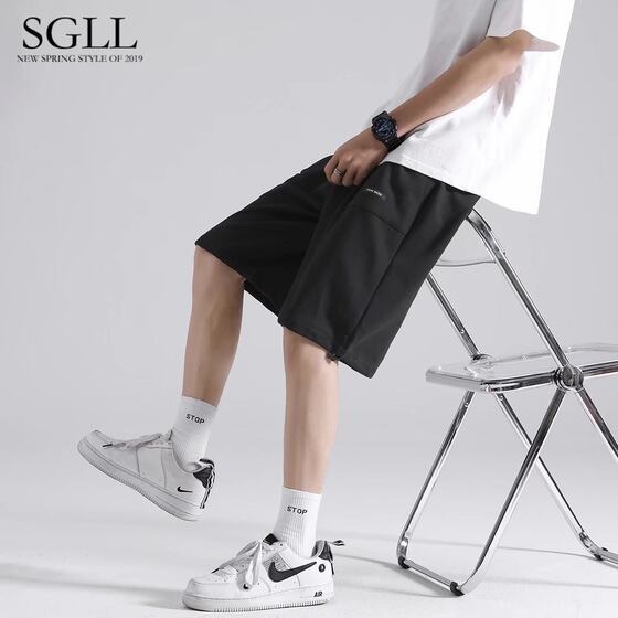 Shorts Spring and Summer 2022 New Sports Outer Wear Loose Slimming Straight Simple Five-point Pants