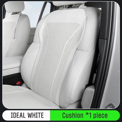 Seat cushion, seat cover: Breathable Thin Car Interior - ideal-white-nappa-punch-style-cushion-1-piece