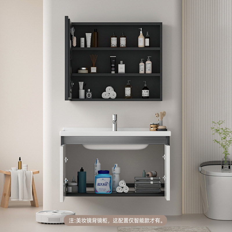 Acero inoxidable panal de panal de cerámica baño lavabo de mano lavabo lavabo lavabo gabinete de baño pequeño tipo de casa