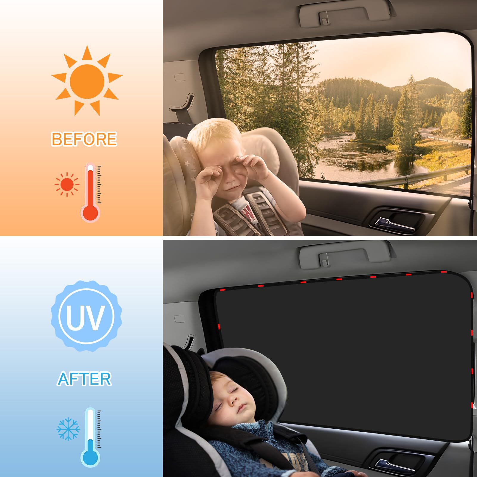Cross-Border New Magnetic Privacy Car Window Cover Sunshade Blackout Mosaic Camping Curtain Insulated Car Sunshade
