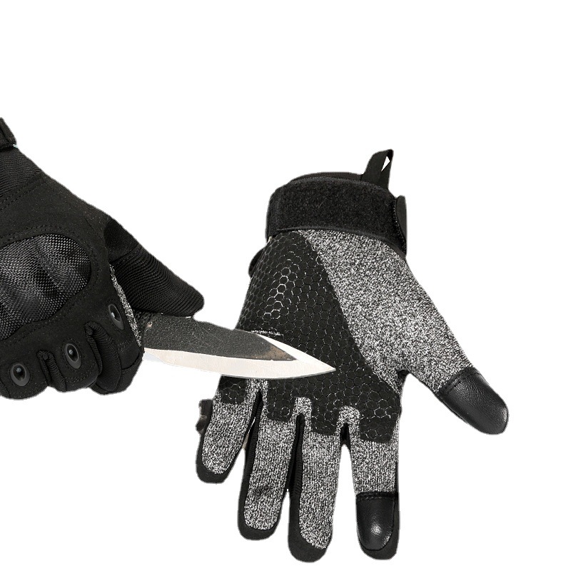 Cáscara dura guantes de dedo largo hombres y mujeres dedo completo Fuerzas Especiales ventiladores militares al aire libre campo de lucha Guerra CS pantalla táctil montar guantes de Montañismo