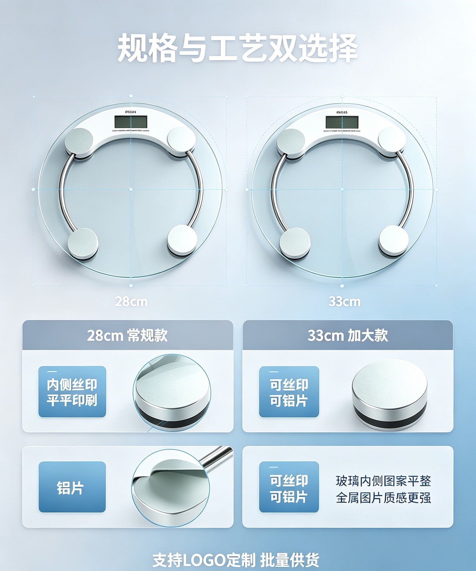 Manufacturer wholesale household health scale electronic scale gift tempered glass transparent round scale with logo printing cross-border