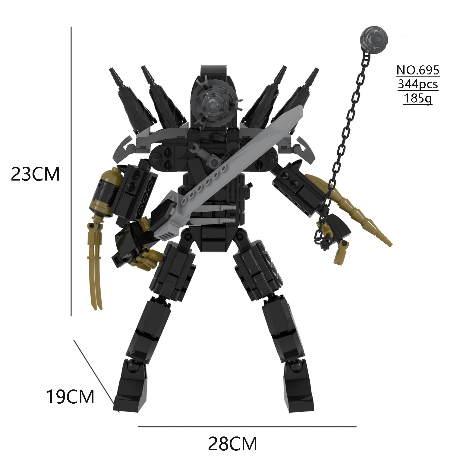 [Explosión de nuevo producto] SkibidiToilet WC man building blocks Monitor hombre oscuro sonido hombre V Titan TV man
