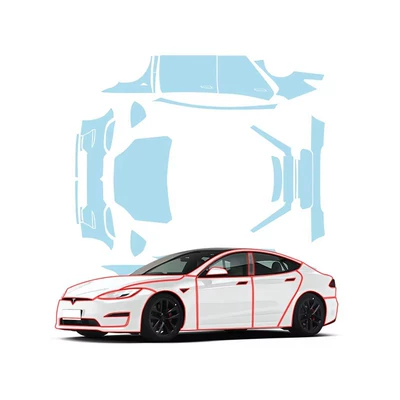 Tesla Model S Invisible: Car paint protective film
