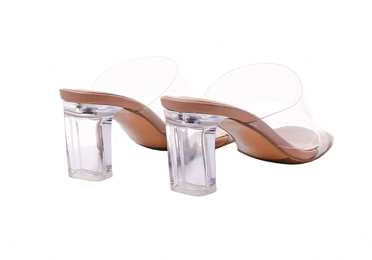 Transparent High Thick-heeled Sandals display picture 4