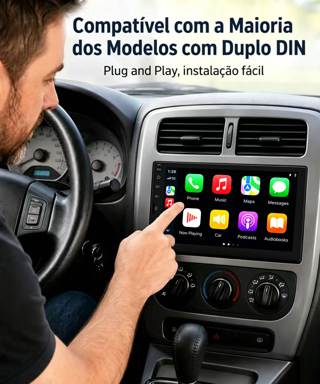 7inch High-definition car MP5 player with capacitive touch screen, Carplay, Bluetooth calling, and reverse camera 7