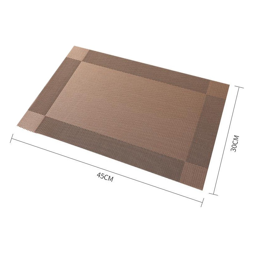 Ningxin transfronterizo Teslin protección del medio ambiente mantel de PVC 30*45 aislamiento térmico antideslizante estera de mesa de montaña corredor de mesa Western placemat