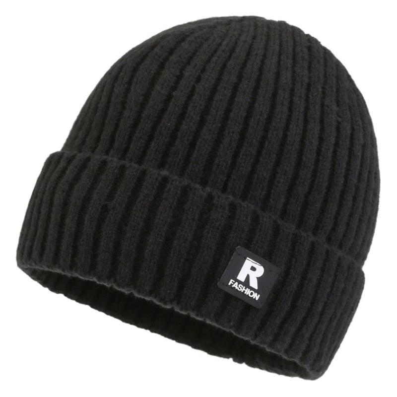 Осенне-зимняя новая мужская теплая вязаная шапка в Корейском стиле, уличная холодостойкая шапка на флисовой подкладке, Молодежная шерстяная шапка