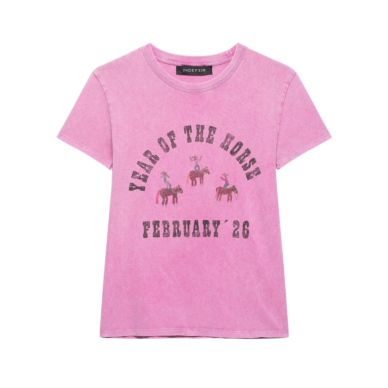 Women's Casual Versatile Simple Style Printed T-Shirt Short Sleeve Top Summer New Arrival_ecoleips.com