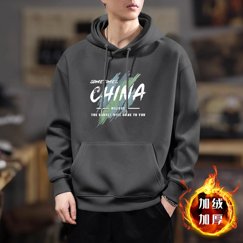 Peso pesado chaqueta con capuz marca de moda masculina primavera y otoño chaqueta con capuz chaqueta impresa suelta chaqueta de pareja chaqueta