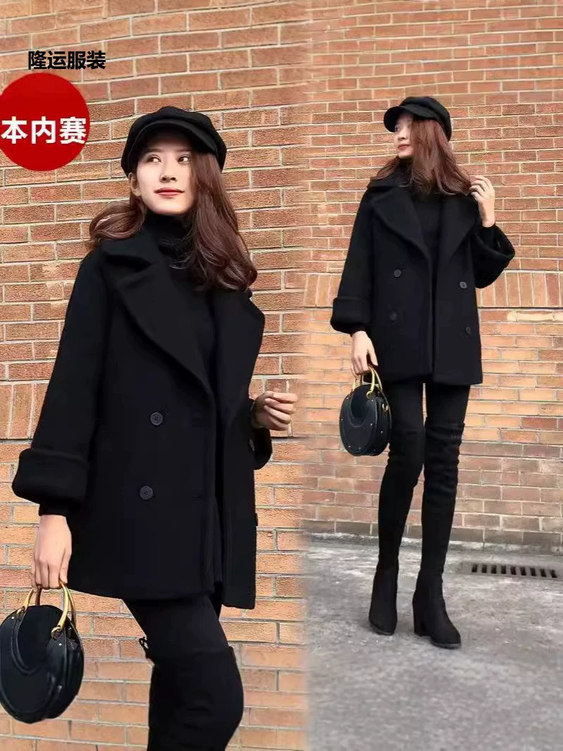 Демисезонное женское пальто‑пиджак из шерстяной смеси, стиль chanel, полупальто двубортное