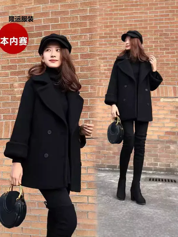Демисезонное женское пальто‑пиджак из шерстяной смеси, стиль chanel, полупальто двубортное