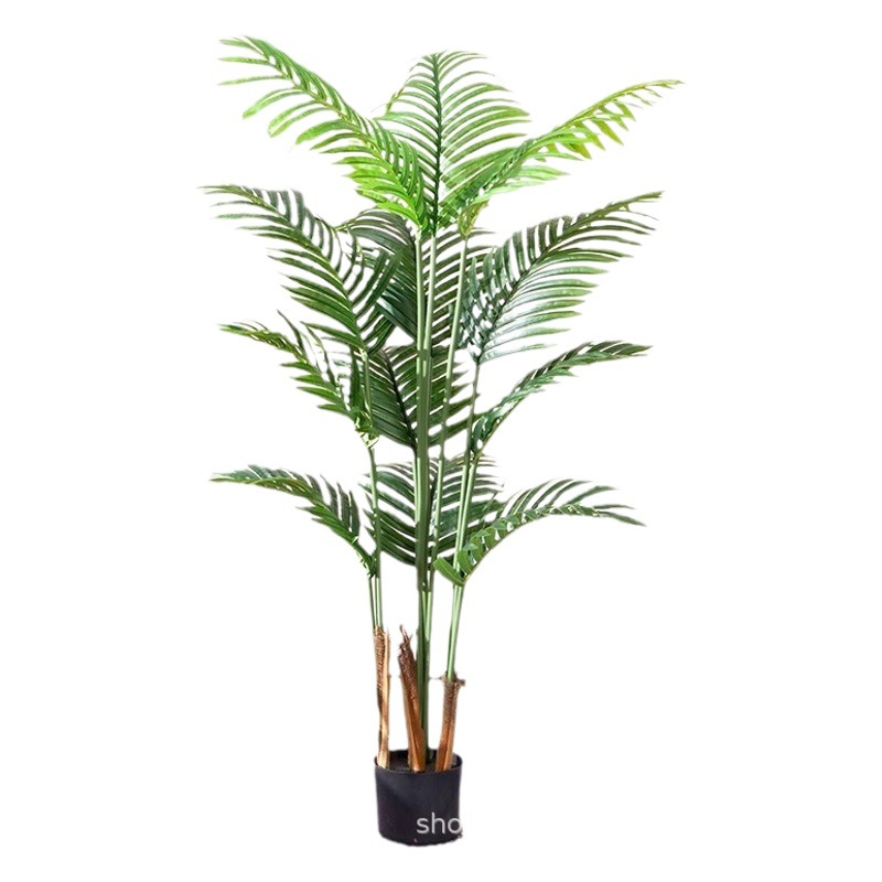 Venta al por mayor grande falso planta verde piso olla sala de estar decoración interior paisaje simulación planta verde cola suelta girasol