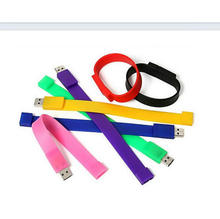 新款硅胶u盘大容量64g创意发光logo外贸礼品手腕优盘个性化定 制