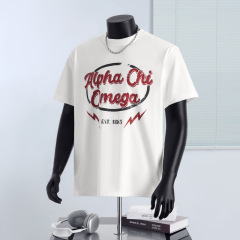 メンズストリートサークル英語プリントTシャツレディース2025夏新作アメリカンスポーツトレンドブランド半袖メンズTシャツ