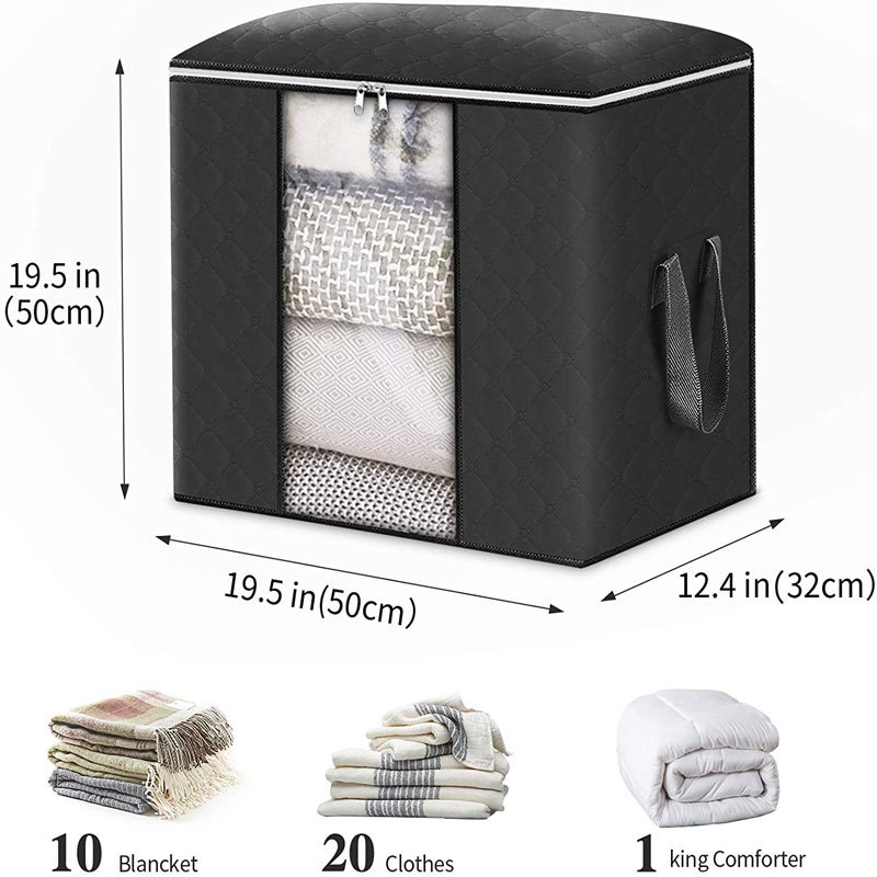 Transfronterizo nueva tela no tejida bolsa de almacenamiento de ropa edredón bolsa de organización en movimiento bolsa de almacenamiento de equipaje a prueba de humedad bolsa a prueba de polvo