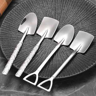 304 Stainless Steel Shovel Spoon, Thickened Watermelon Shovel Spoon, Dessert Spoon, Household Ice Cream Scoop, Shovel Spoon