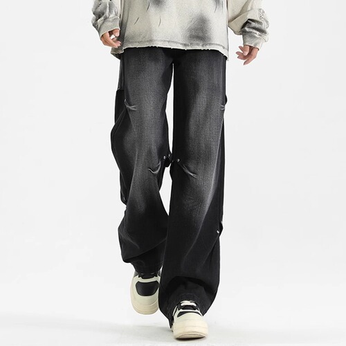 American street retro straight-leg men's wide-leg pants
