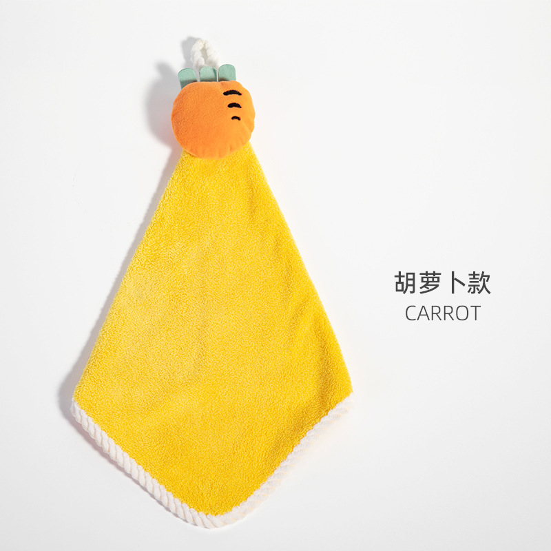 Toalla de mano personalizada de fábrica, toalla absorbente colgante, toalla de lavado de manos para niños, paño de mano para bebés, lindo, agradable para la piel y suave