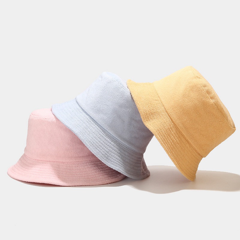 INS nuevo estilo toalla tablero de luz sombrero de pescador de los hombres de moda Otoño e Invierno estilo japonés artístico fresco sombrero de lavabo de color sólido para niños image 3