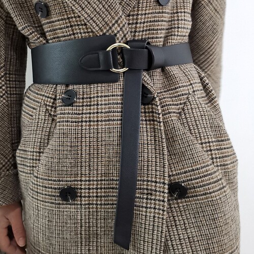 Fashionable and Versatile Decorative Belt for Women, Women's Waist Seal Belt Matched with Dress, Wide Belt with Knot