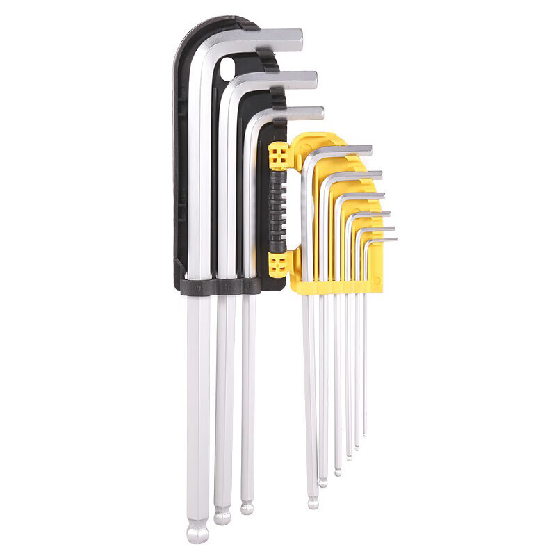 得力工具 内六角扳手加特长型球头内六角扳手套装内六角组套