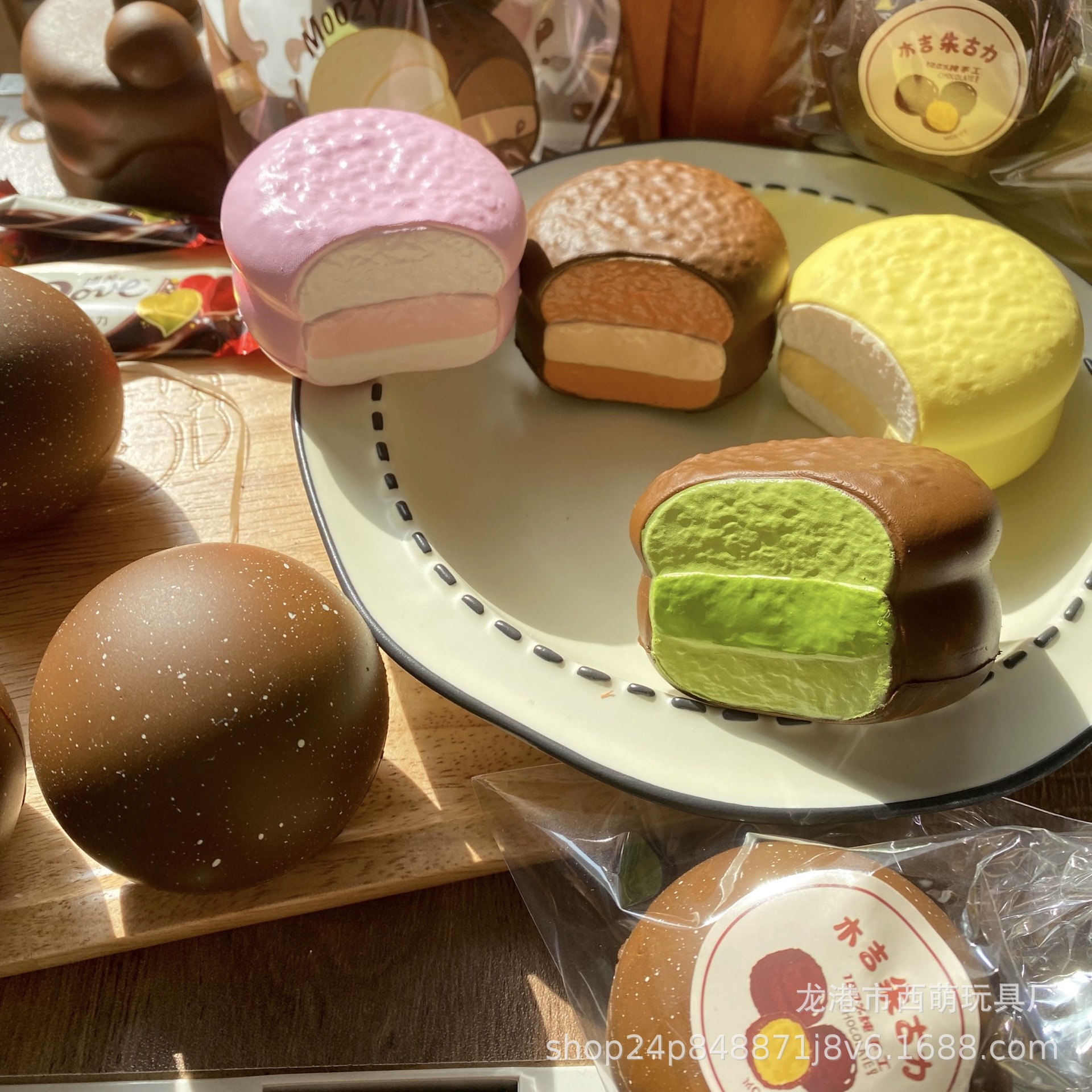 Juguete squishy de pan, rebote lento, original, tendencia TikTok, antiestrés