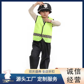外贸新款万圣节儿童cos演出服 儿童警察服小交警 节日表演服