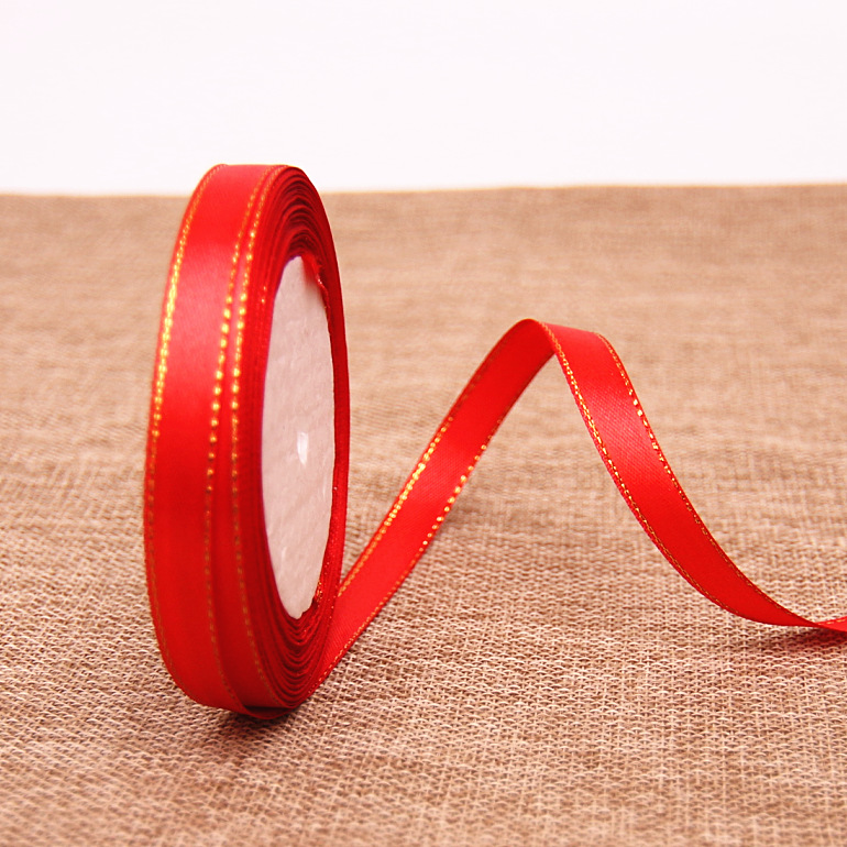 Cintas rojas de seda, cinta de cinta roja, cinta de boda, cinta de cinta
