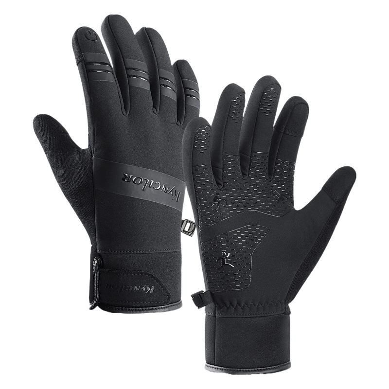 Guantes de esquí cálidos para deportes al aire libre con forro polar y guantes de ciclismo 3M gruesos para hombre y mujer, compatibles con pantalla táctil, impermeables, venta al por mayor para otoño e invierno.