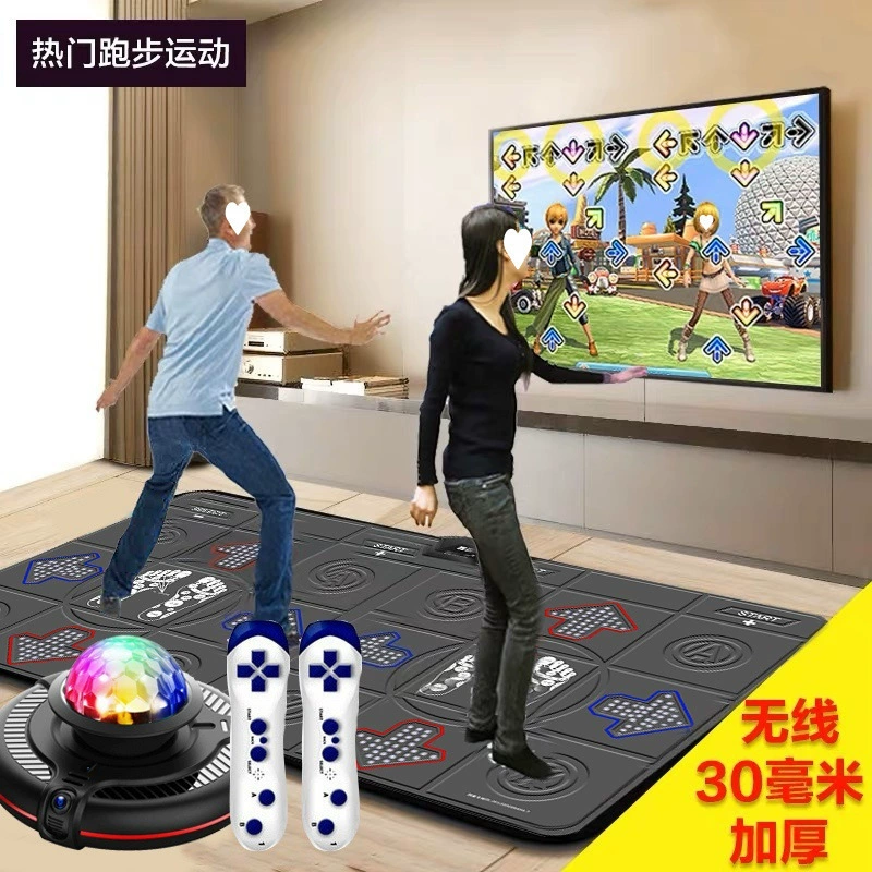 Dance King HD двойной танцевальный коврик для телевизора и компьютера двойного назначения, утолщенный домашний массажный беспроводной беговой тренажер TikTok