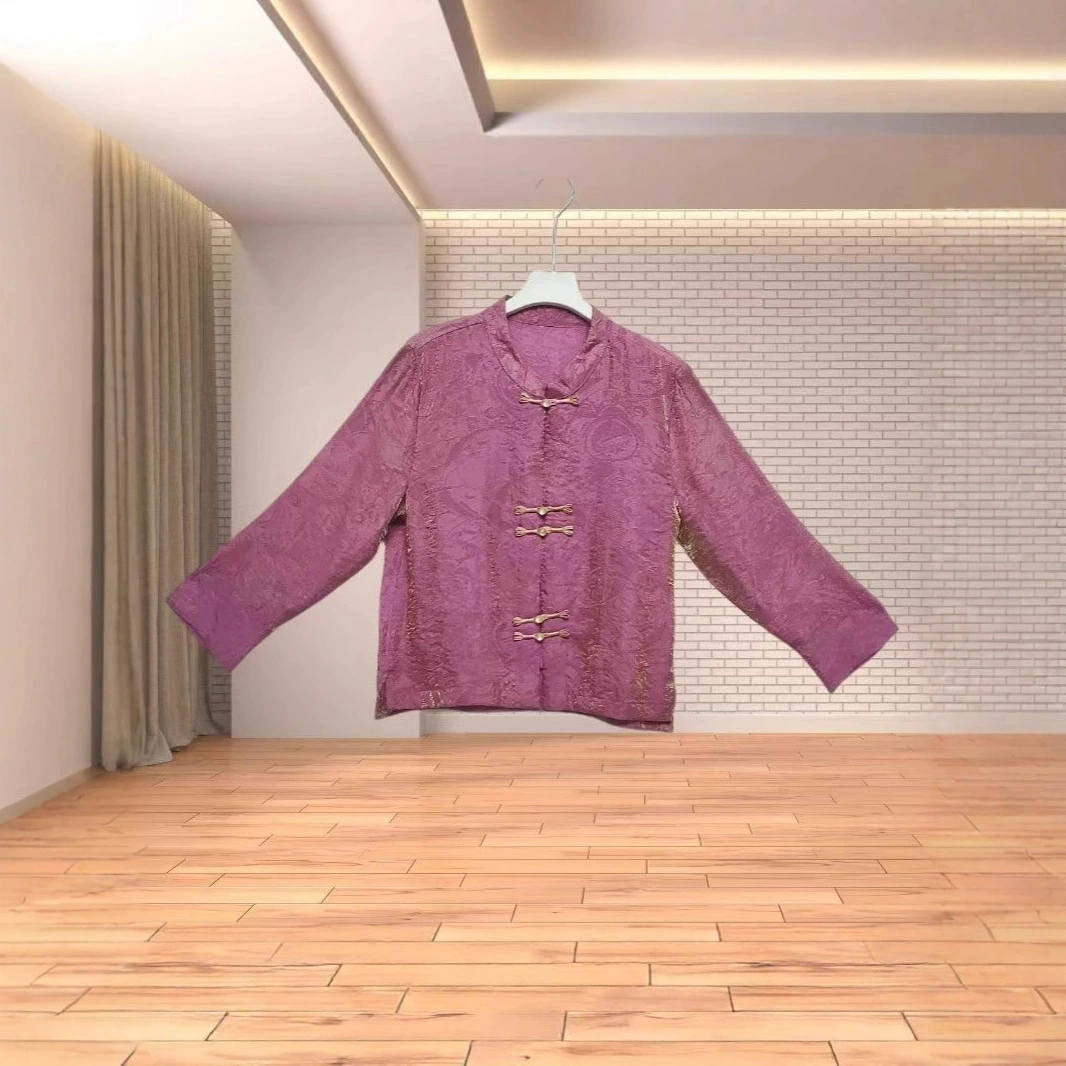 Высококачественный новый летний кардиган 2025 года на пуговицах, новый китайский стиль, ретро-темперамент, повседневный, удобный и универсальный для женщин.