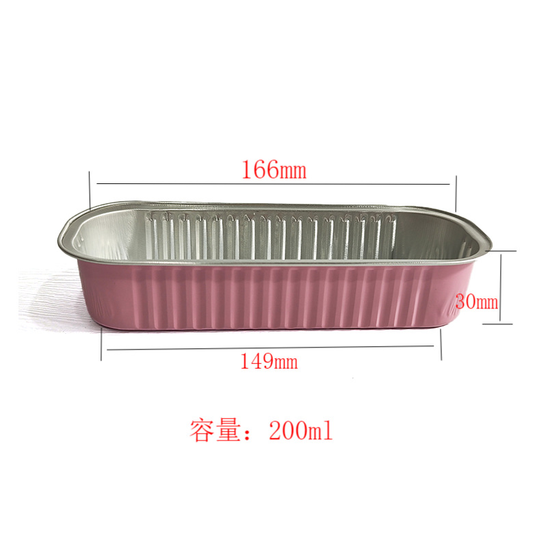 Engrosada papel de aluminio caja de papel de estaño barbacoa rectangular desechable queso patata dulce Sushi al horno Durian caja para hornear