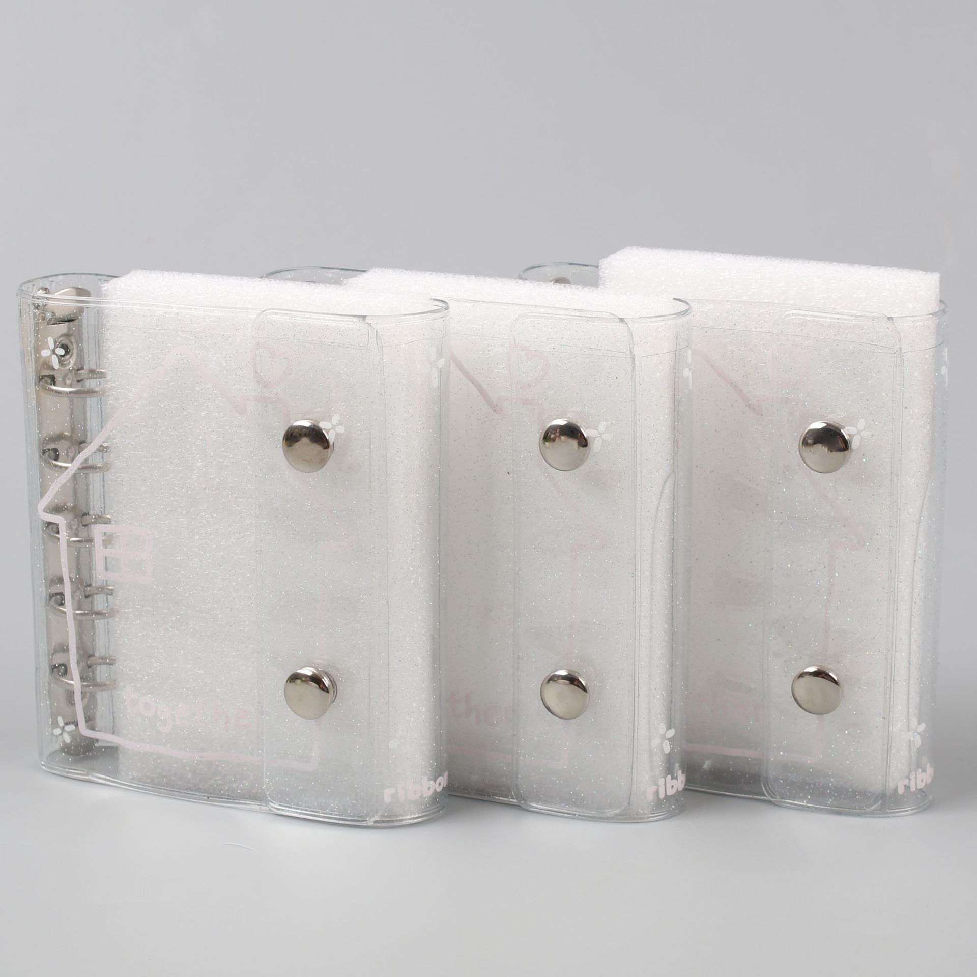 线圈透明可爱款可印制logo卡套照片保护套PVC商业用品保护套