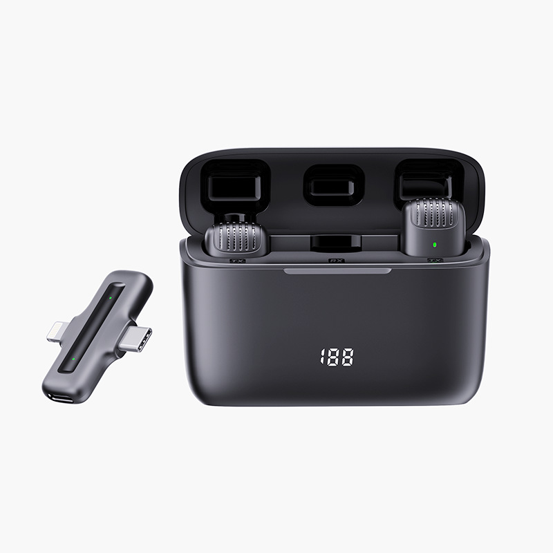 Micrófono de clip de cuello inalámbrico J11/13 transfronterizo con almacén de carga teléfono móvil en vivo micrófono de radio de reducción de ruido de grabación al aire libre