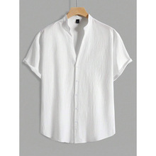U 60133 Solid men's casual short shirt ��ʿ��ɫ�������
