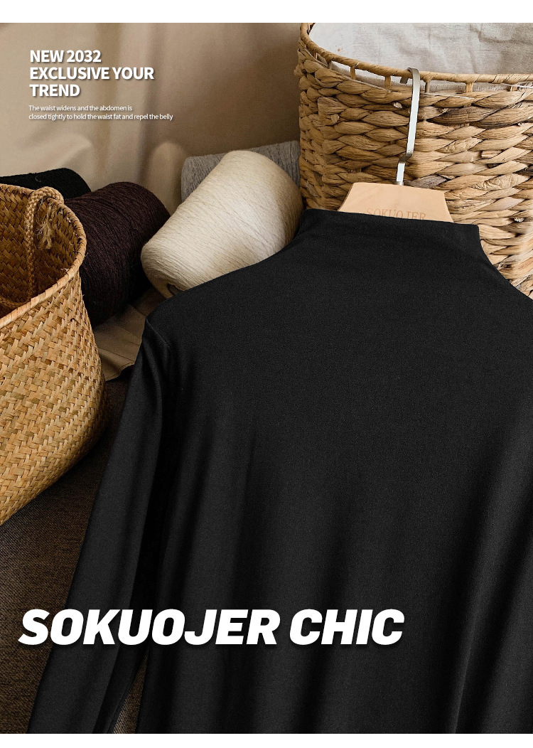 231g Weight Long Sleeve Sleeve Length Pullovers Placket Type Regular Sleeve Sleeve Type Spandex, Polyester Fabric Type Regular Top Length T-shirt Tops Type Holiday, Daily Occasion High Neck Neckline Slim Fit Type Solid Color Pattern Winter, Autumn Season Women's Gender Elegant, Streetwear Style Wholesale Women's Elegant Streetwear Solid Color Long Sleeve Sweaters & Cardigans 23
