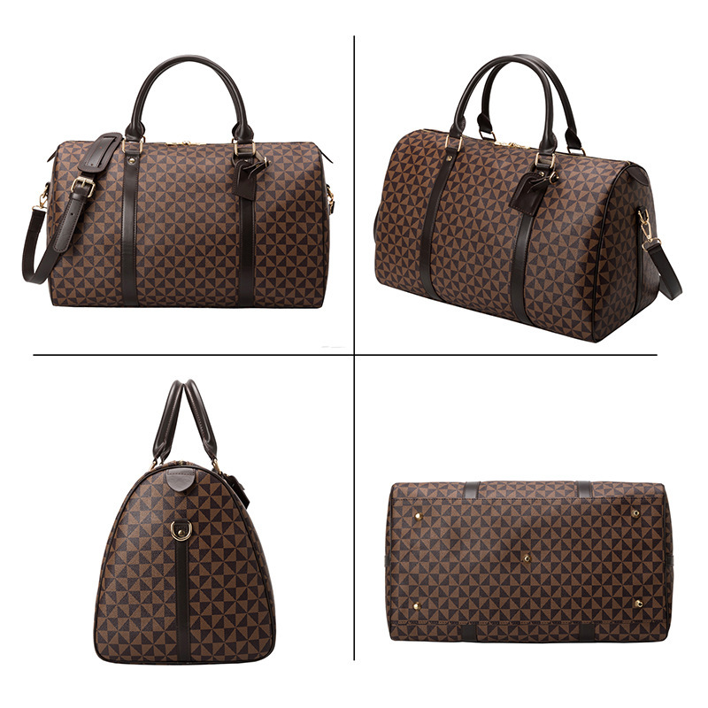 2024 New Arrival Women's Long-Distance Travel Bag, Large Capacity Handbag For Business Trips, Printed Boston Bag - Thumbnail 3