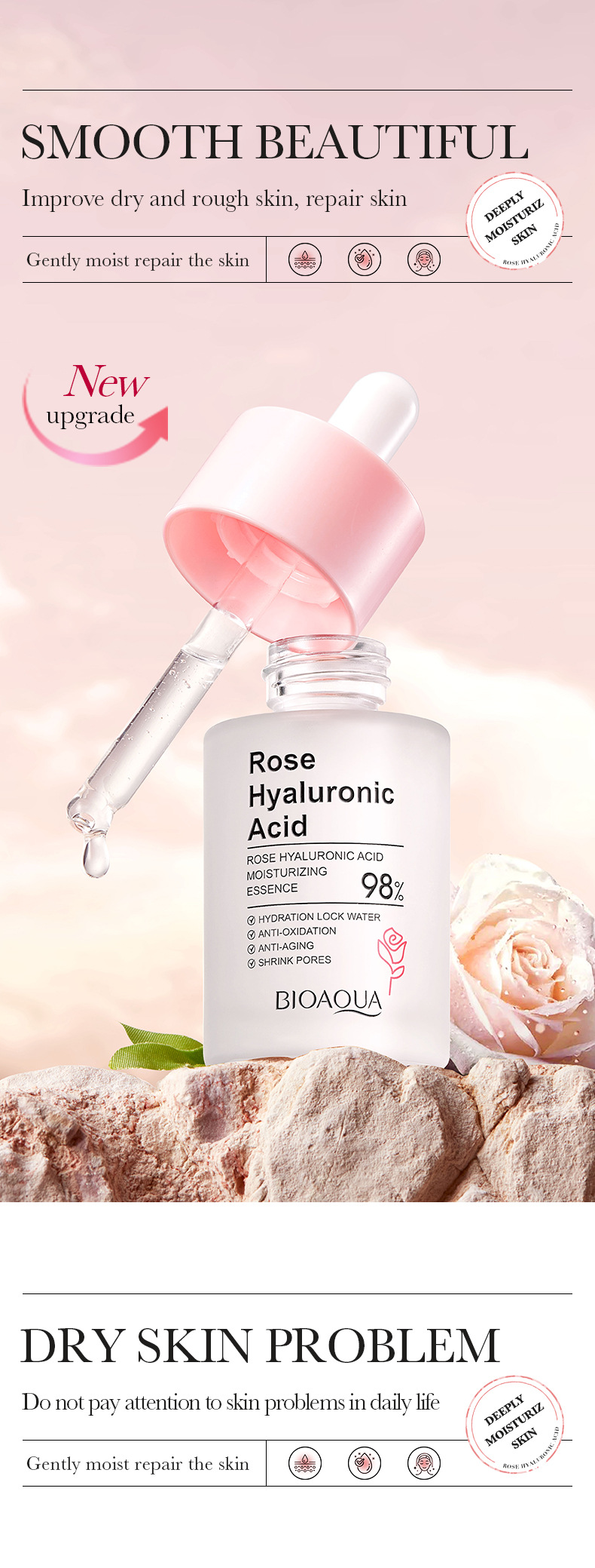 BIOAOUA Απόσταγμα υαλουρονικού οξέος από αγγλικό τριαντάφυλλο_voghion.com
