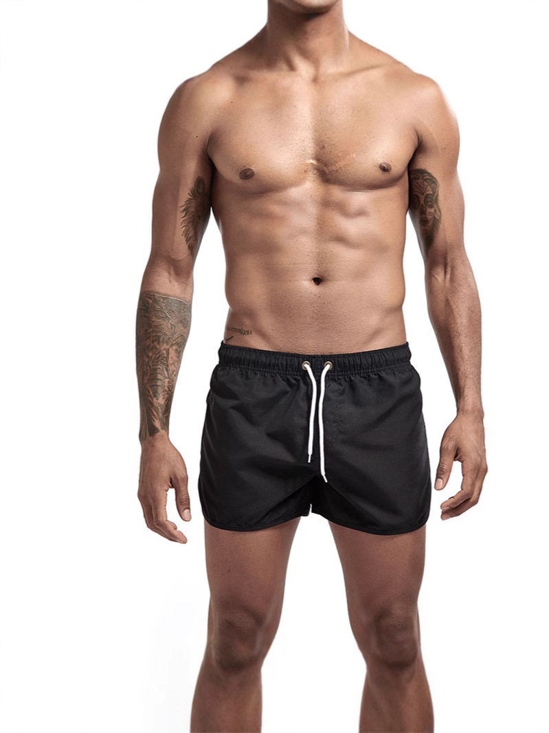 Men Black Breathable Sports Shorts Summer Training