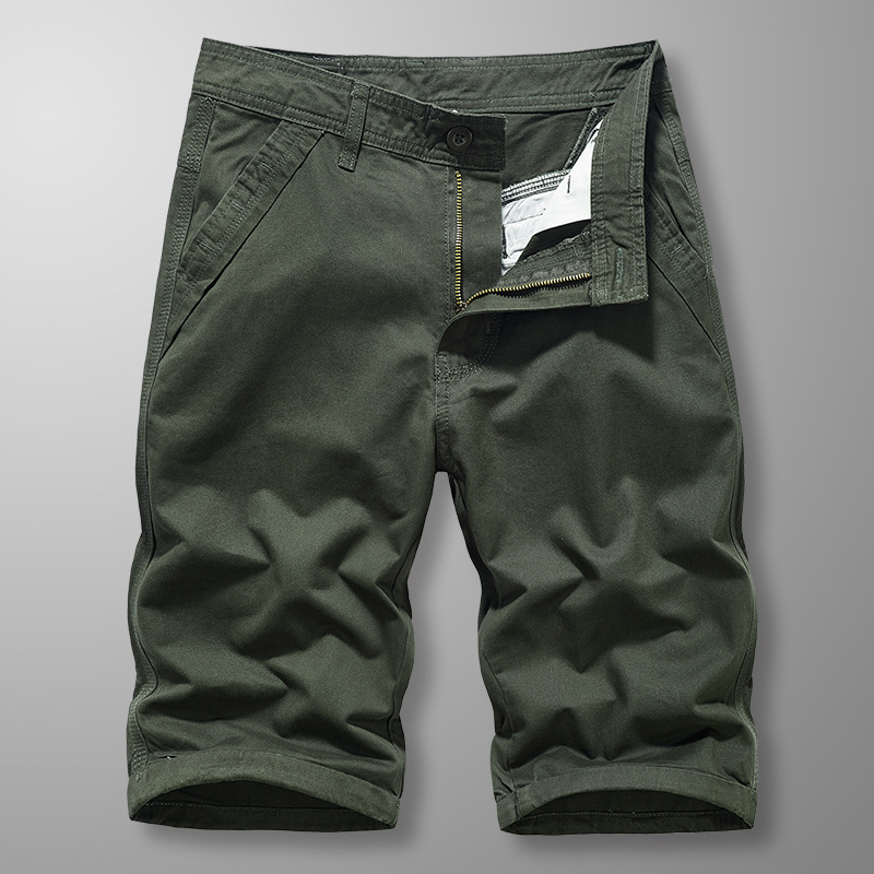 Cross-border Tooling Shorts Men's Summer Fashion Sports Men's Washed Solid Color Foreign Trade Casual Pants Stall Sports Pants