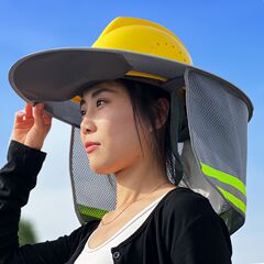 夏季安全帽工地防晒遮阳帽檐建筑施工防紫外线透气男女头盔