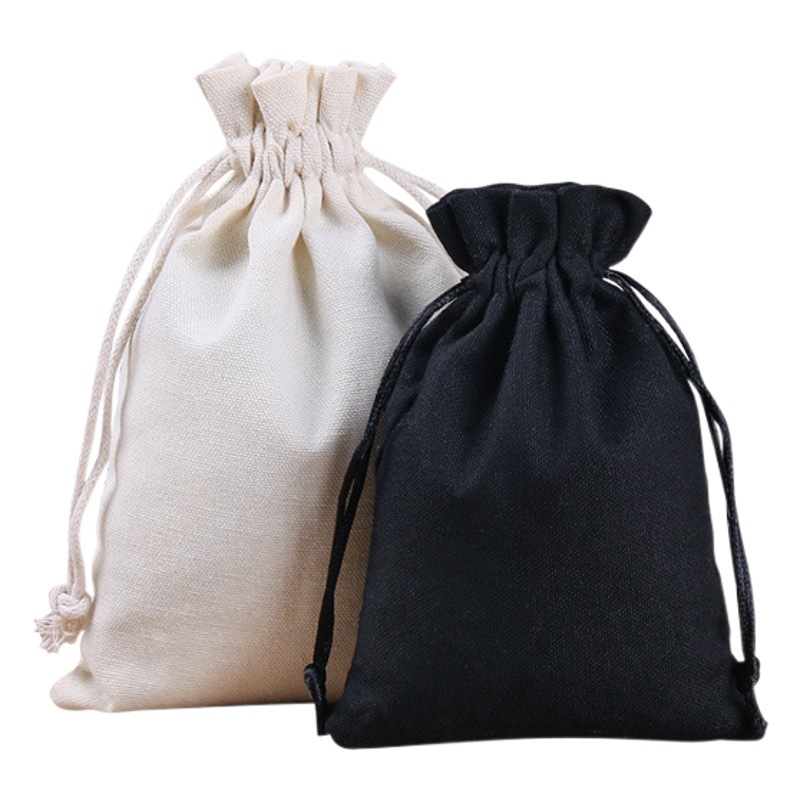 New Canvas Drawstring Flap Pocket Pants, Jewelry Packaging Bag, Sachet Empty Bag, Cultural Toy Cloth Bag, Cotton and Linen Drawstring Flap Pocket Pants Wholesale