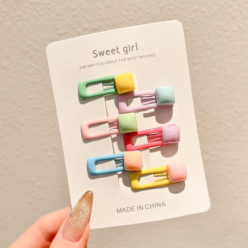 Color para niños lindo pequeño bb clip niña flequillo clip de cabello roto horquilla para bebé tocado de niña estrella horquilla