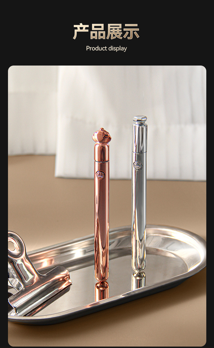 Galaku Flirting Pen Wand-Style G-Spot Stimulator in Silver-Gold with Strong Vibration — detail image 29