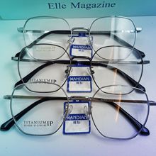 新款超轻合金纯钛文艺复古宽边眼镜架那女近视框架品牌时尚素颜钛