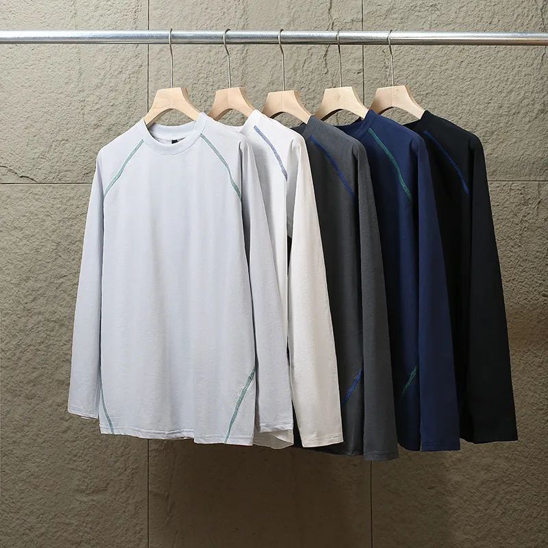 Mr. Song × Gs Outdoor Solona Patchwork Contrast Color Hasselblad Line Men's Cycling Sports Base Layer Long Sleeve T-Shirt 002