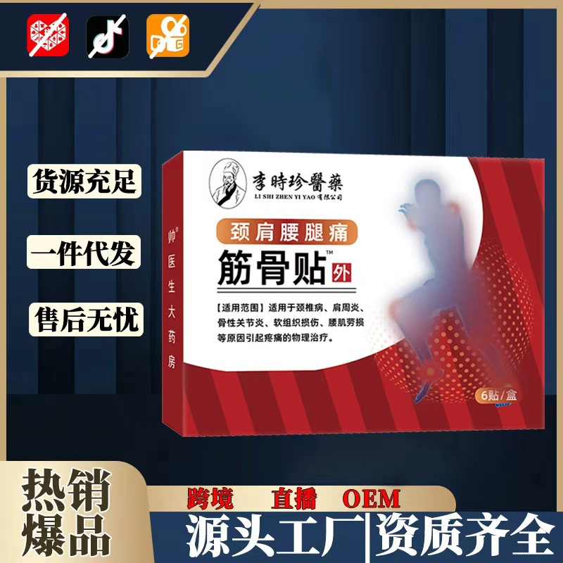 Neck Shoulder Waist Leg Pain Relief Herbal Patch 6 Patches Per Box External Use overview