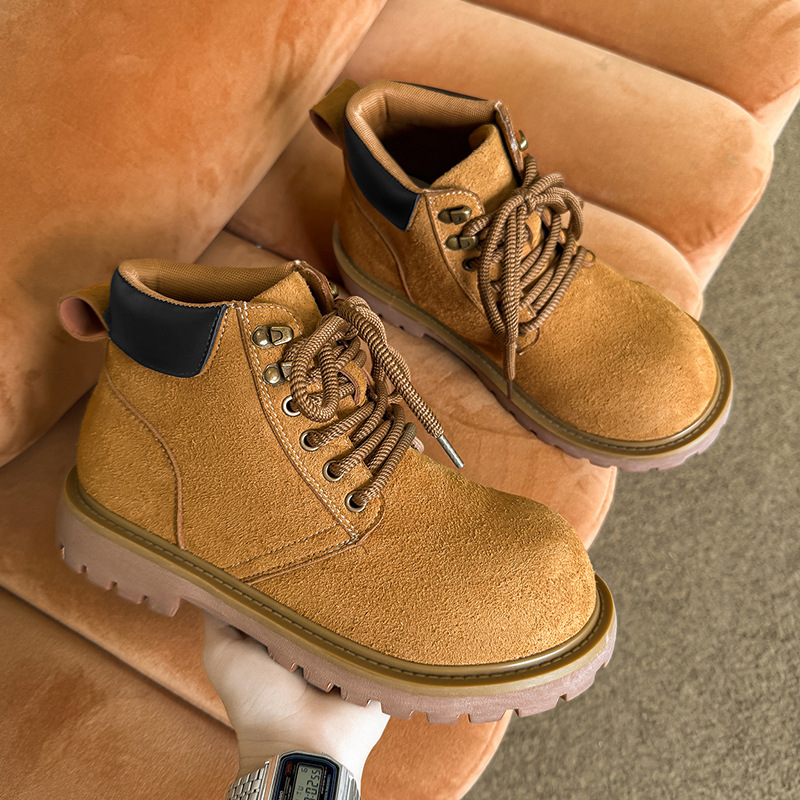 Boots Men's Desert Boots 2025 New Winter Rhubarb Boots British Style High-Top Men's Shoes Outdoor Mid-Top Work Boots