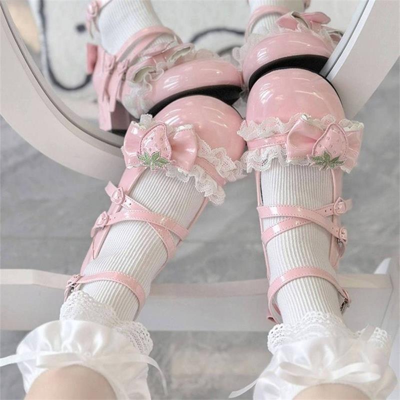 Zapatos Lolita originales arco encaje JK zapatos de cuero con cabeza redonda Lolita zapatos japoneses de dos dimensiones para mujeres